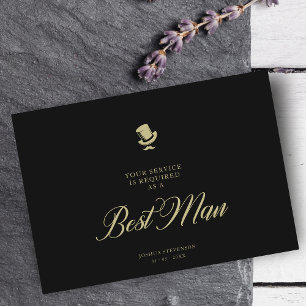 Best Man Funny Wedding Minimalist Proposal Card