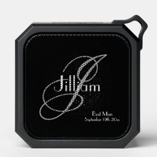 Best Man Gift Classic Monogram Stylish Name Cool Bluetooth Speaker