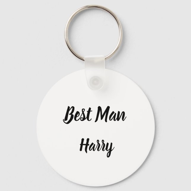 Best Man Gift Custom Name Gifts Wedding  Keychain (Front)