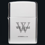 Best Man Gift Elegant Monogram   Name Classic Cool Zippo Lighter<br><div class="desc">Best Man Gift Elegant Monogram Name Classic Cool Zippo Lighter. Adds that extra special touch with a monogrammed last name initial and first name and date specially for your Best Man. Click personalize this template to customize it with your own Monogram last name initial, the first name and the wedding...</div>