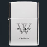 Best Man Gift Elegant Monogram   Name Classic Cool Zippo Lighter<br><div class="desc">Best Man Gift Elegant Monogram Name Classic Cool Zippo Lighter. Adds that extra special touch with a monogrammed last name initial and first name and date specially for your Best Man. Click personalize this template to customize it with your own Monogram last name initial, the first name and the wedding...</div>