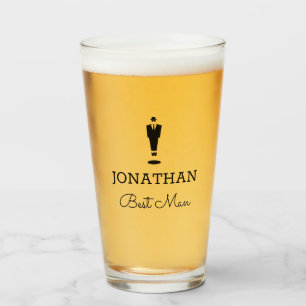 Best Man Gift Wedding Party Custom Personalized Glass