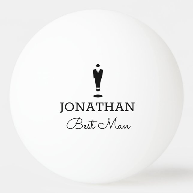 Best Man Gift Wedding Party Custom Personalized Ping Pong Ball (Front)