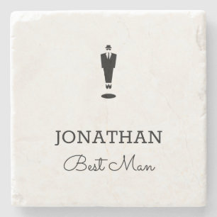 Best Man Gift Wedding Party Custom Personalized Stone Coaster
