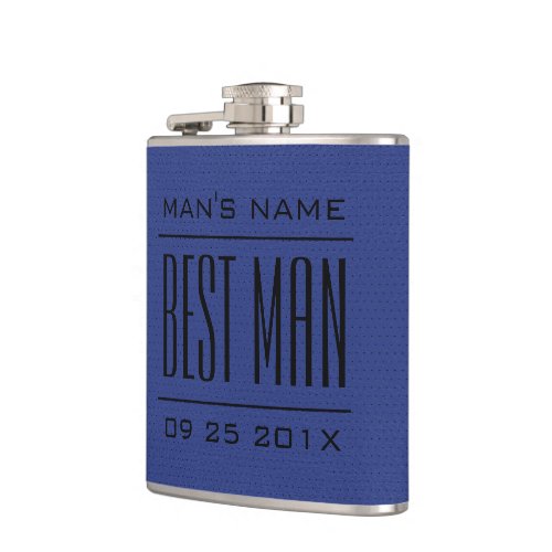 Best Man Gifts_Blue Faux Leather Hip Flask