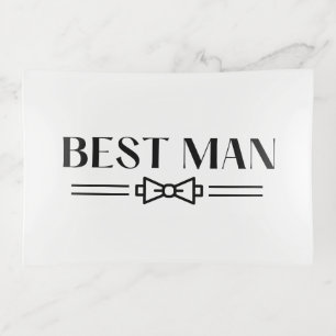 Best Man Glass Trinket Tray