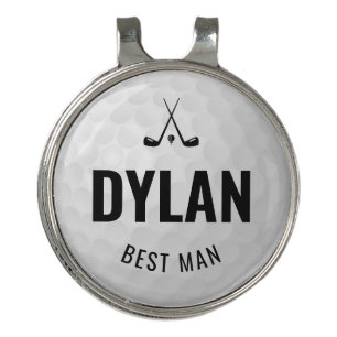 Best Man Golf Hat Clip and Ball Marker