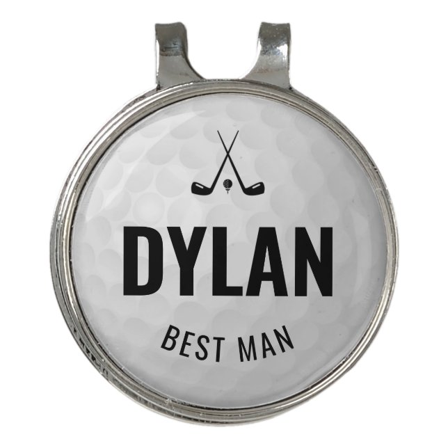 Best Man Golf Hat Clip and Ball Marker (Front)