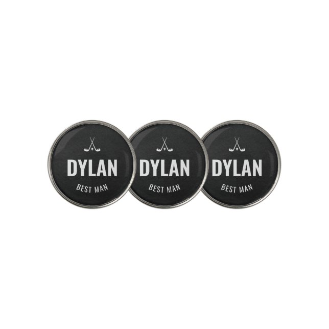 Best Man Golf Hat Clip & Ball Marker (3 Up)