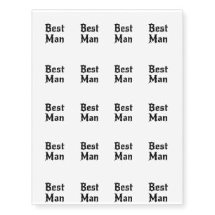 Best Man Groom For Men Temporary Tattoos