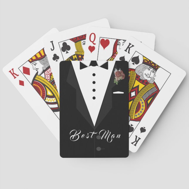 Best Man/Groomsman Classic Playing Cards Gift (Back)