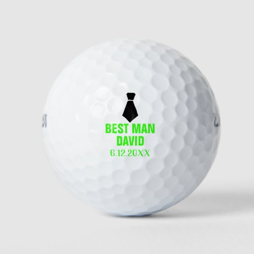 Best Man Groomsman Gifts Green Party Favor Wedding Golf Balls
