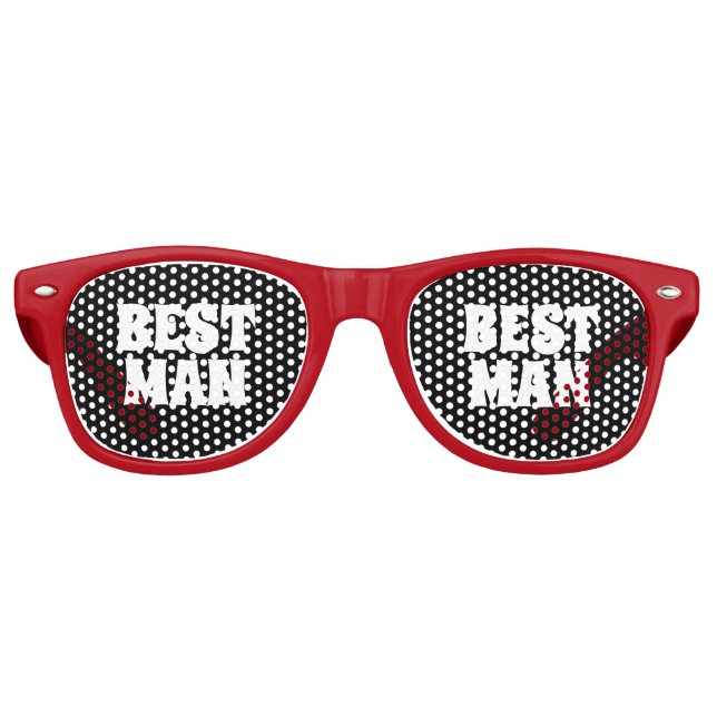 Best Man Groomsman Party Favor Wedding Gift  Retro Sunglasses (Front)