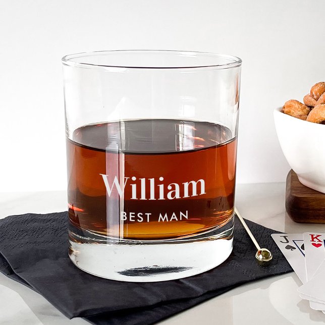 Best Man Groomsman Wedding Rocks Glass (Creator Uploaded)