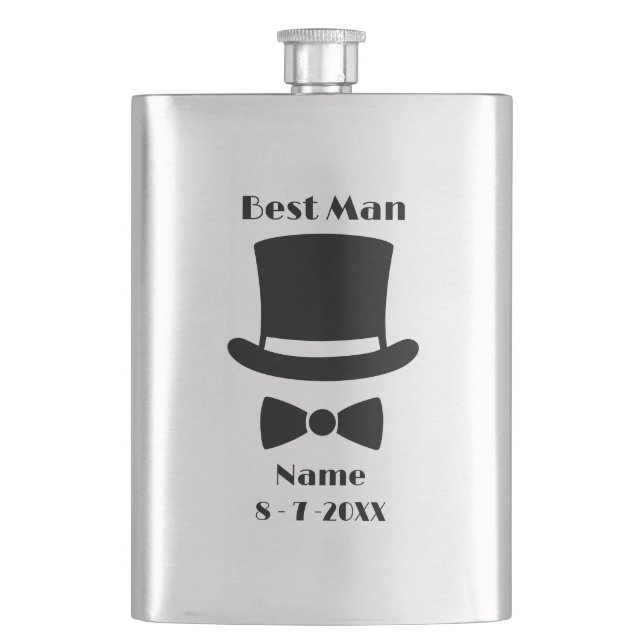 Best Man Groomsman's  Flask (Front)