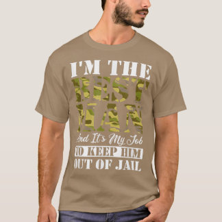 Best man jail bachelorette party camouflage army v T-Shirt