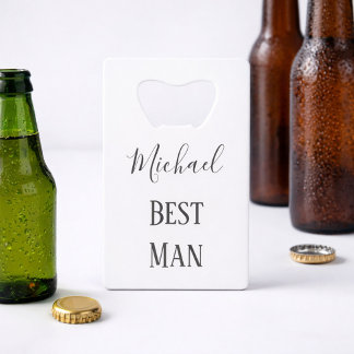 Best Man Keepsake Credit Card Bottle Opener