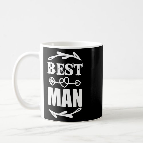 Best Man Matching Cute Arrow Heart Wedding Engagem Coffee Mug