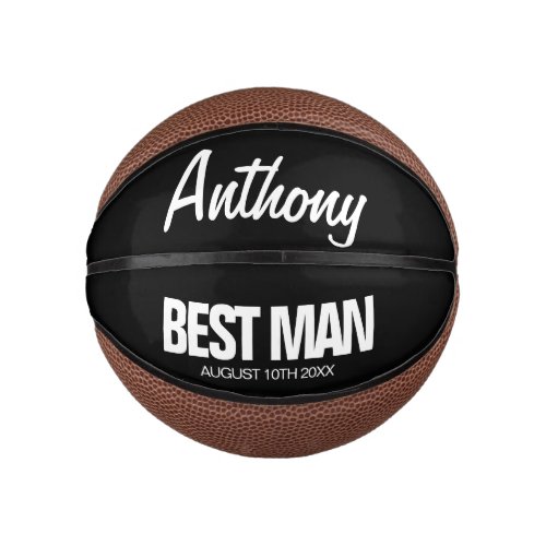 Best Man mini basketball proposal gift from groom