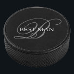 Best Man Monogram Hockey Puck<br><div class="desc">Make your own custom hockey puck. Personalize this design with your own text. You can further customize this design by selecting the "customize further" link if desired.</div>