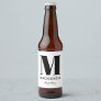 Best Man Monogram Name Beer Bottle Label