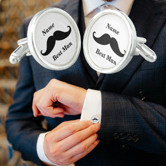 Best Man Mustache Cufflinks