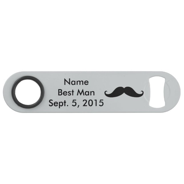 Best Man Mustache Hat and Suit Speed Bottle Opener (Front (Horizontal))