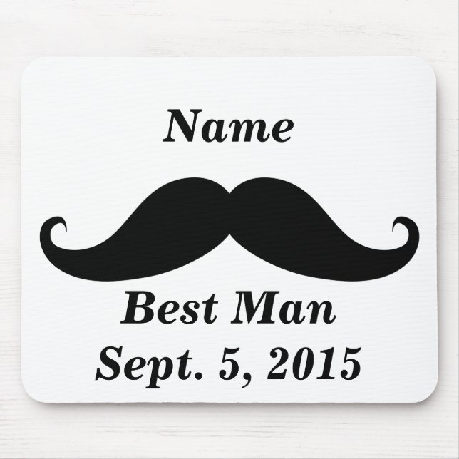 Best Man Mustache Mousepad (Front)