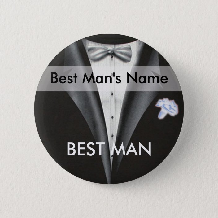 Best Man Name Tag Button | Zazzle.com