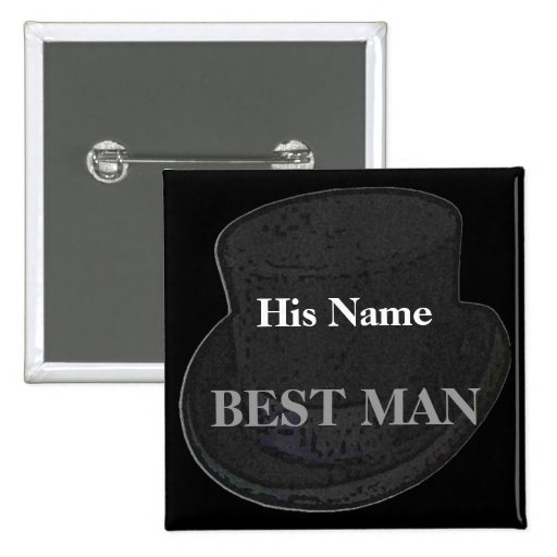 Best Man Name Tag Button | Zazzle