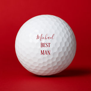 Best Man on the Green Wedding Golf Balls