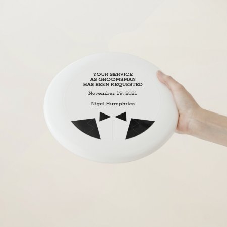 Best Man Or Groomsman Frisbee Invite