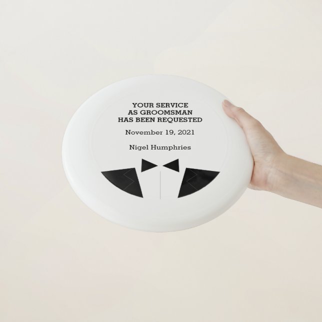 Best Man or Groomsman Frisbee Invite (In Hand)