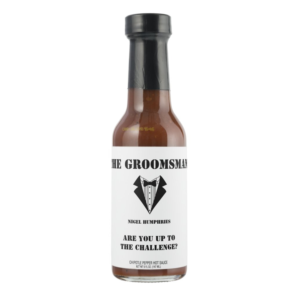 Best Man or Groomsman Hot Sauce Invite The Wedding Butler