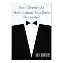 Best Man or Groomsman Invite