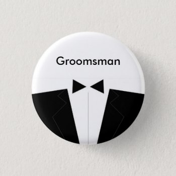 Best Man Or Groomsman Pinback Button by WeddingButler at Zazzle