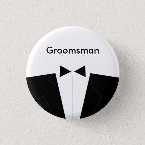 Best Man or Groomsman Pinback Button
