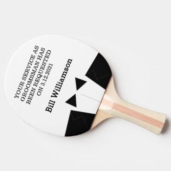 Best Man Or Groomsman Ping Pong Paddle Invite by WeddingButler at Zazzle