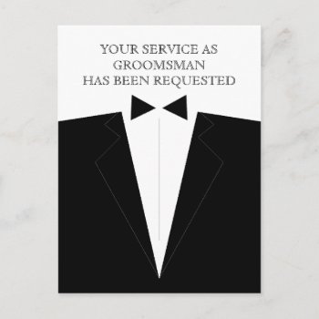 Best Man Or Groomsman Postcard Invite by WeddingButler at Zazzle
