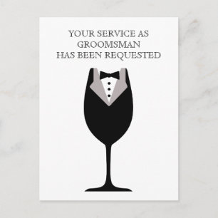 Best Man or Groomsman Postcard Invite