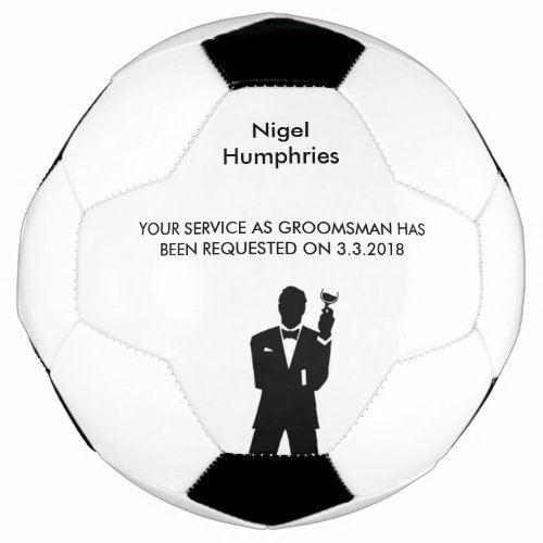 Best Man or Groomsman Soccer Ball Invite