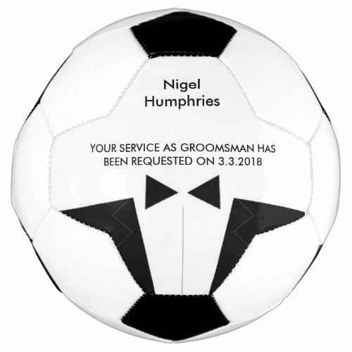 Best Man or Groomsman Soccer Ball Invite