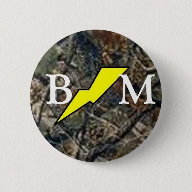 Best Man patch with camo Pinback Button (Front)