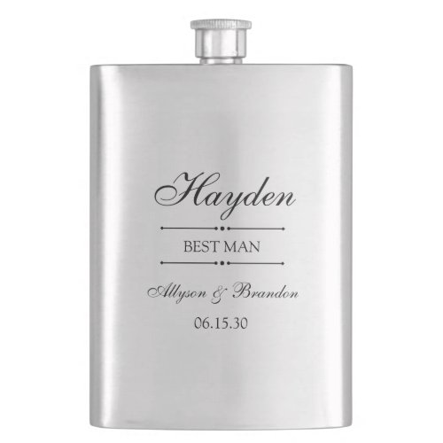 Best Man Personalized Flask
