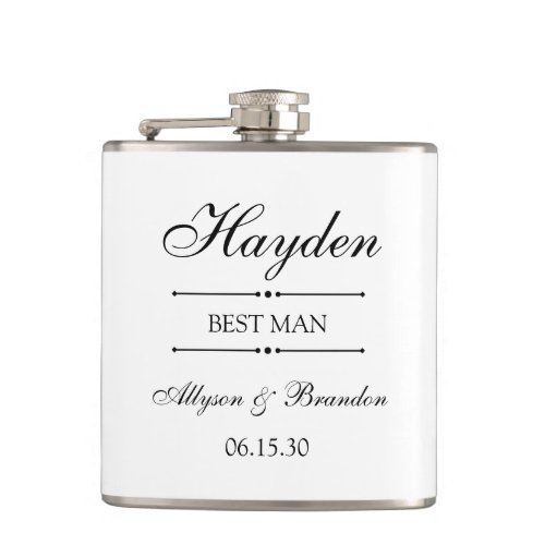 Best Man Personalized Flask