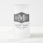 BEST MAN PERSONALIZED  FROSTED GLASS BEER MUG<br><div class="desc">BEST MAN PERSONALIZED Frosted Glass Beer Mug</div>