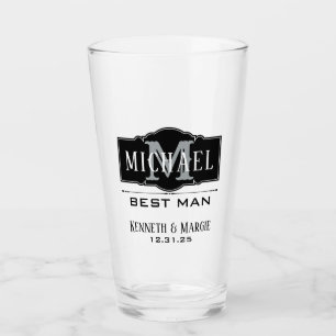 BEST MAN PERSONALIZED GLASS