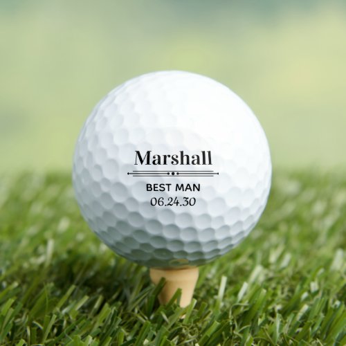 Best Man Personalized Golf Balls