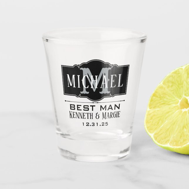 BEST MAN PERSONALIZED SHOT GLASS (Front)