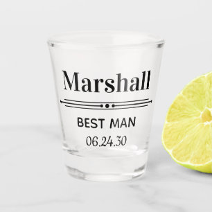Best Man Personalized Shot Glass